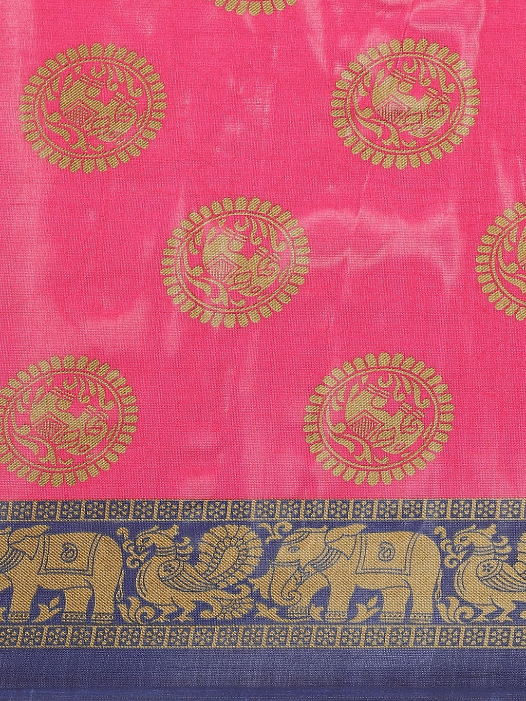 Saree Mall Pink & Beige Printed Bhagalpuri Saree