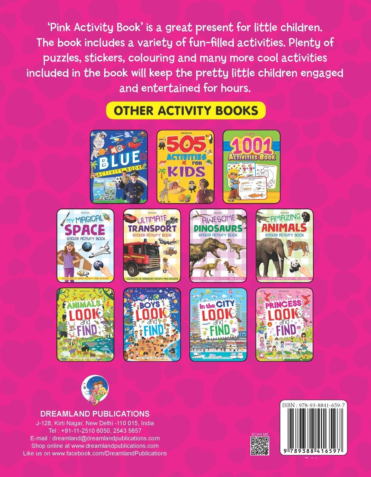Dreamland Pink Activity Book