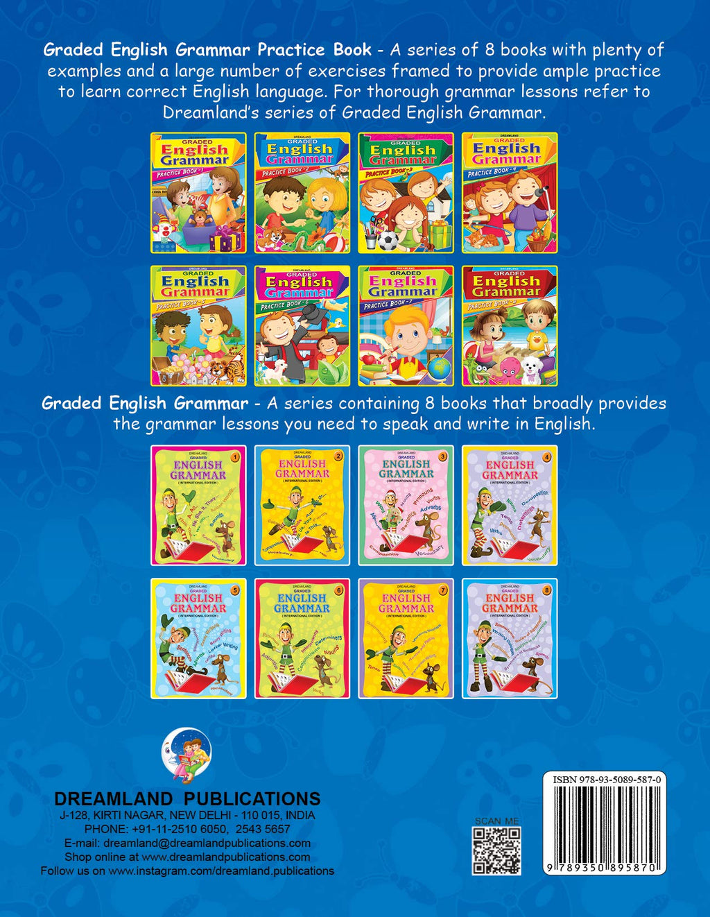 Dreamland Graded English Grammar Practice Book - 1