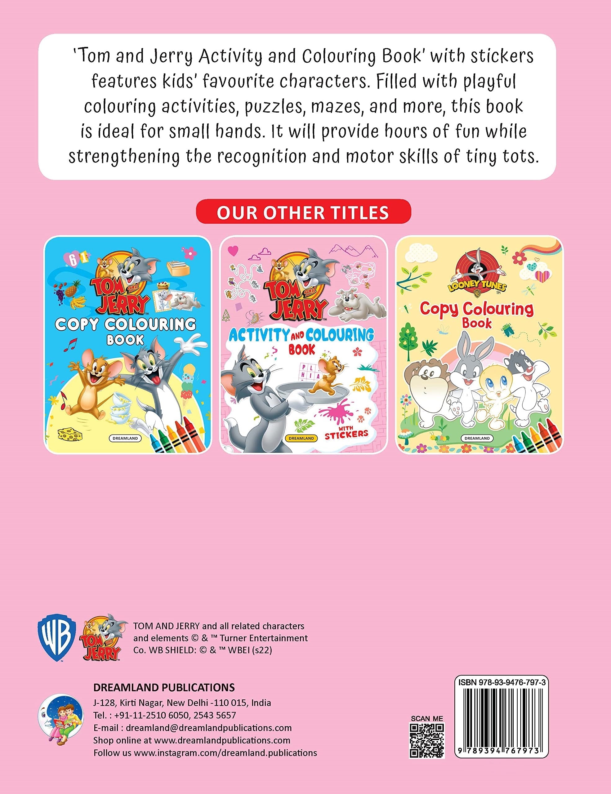 Dreamland Tom and Jerry Activity and Colouring Book