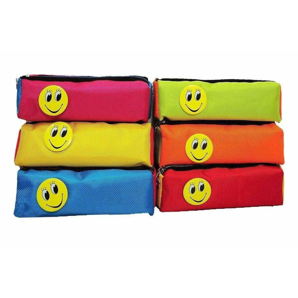 Bright Colour Multipurpose Smiley Pen Pencil Pouch Case