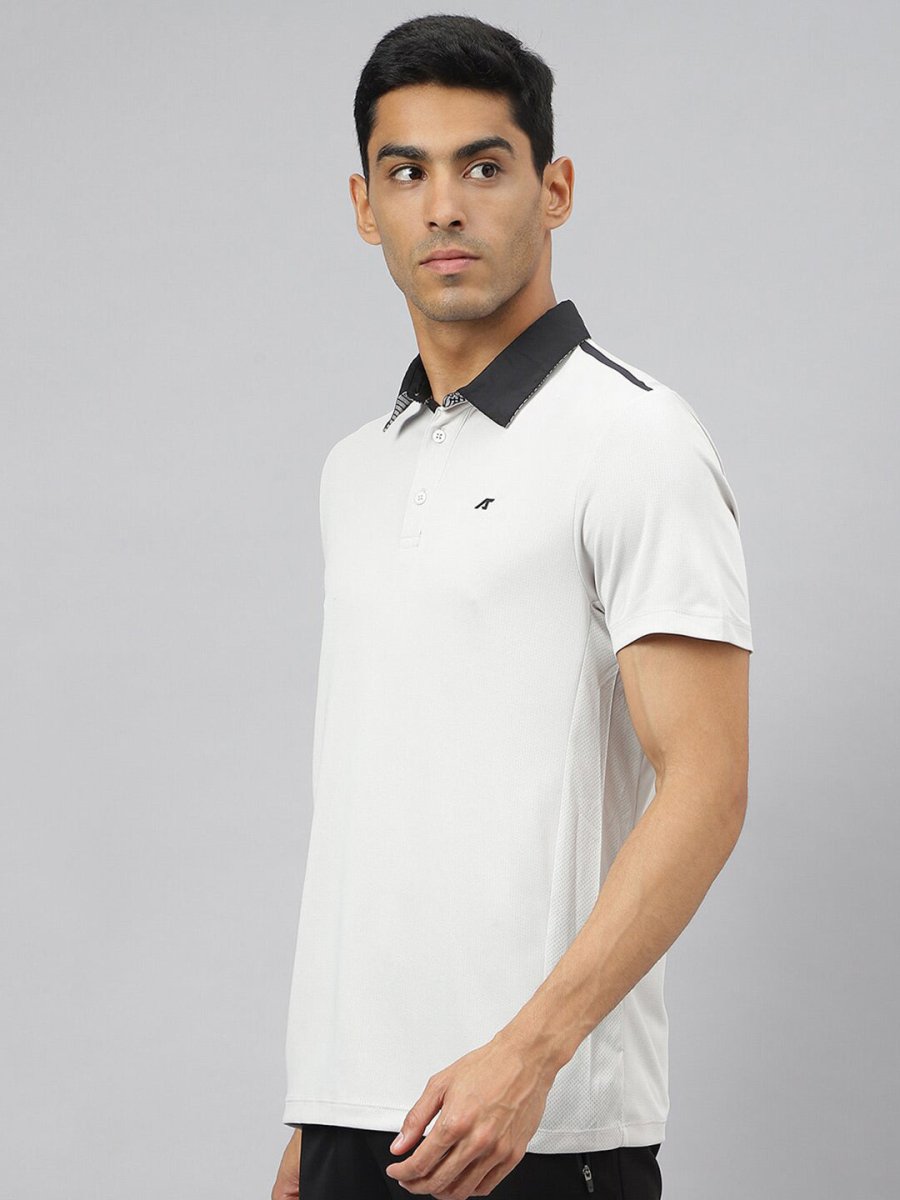 Alcis Men Train-Tech Anti-Static Slim-Fit Training Polo T-Shirt