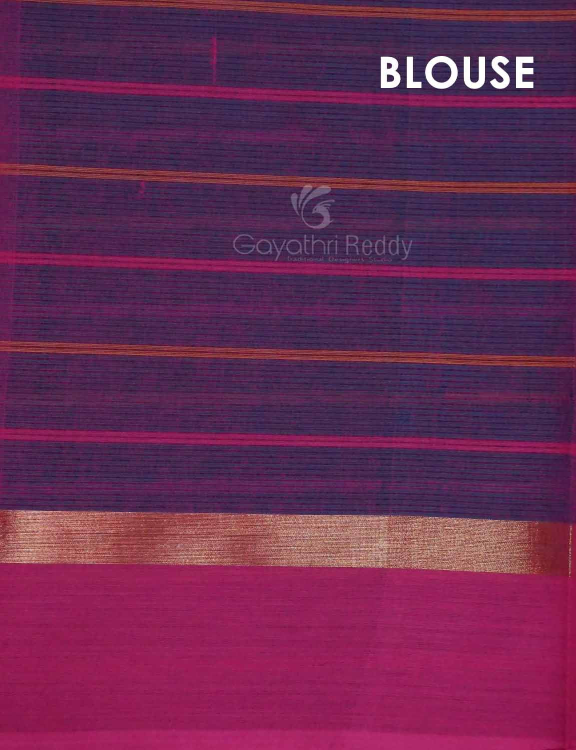 Dual Shade of Peacock Blue And Magenta Pure Mangalgiri Cotton By Gayathri Reddy Designer Studio