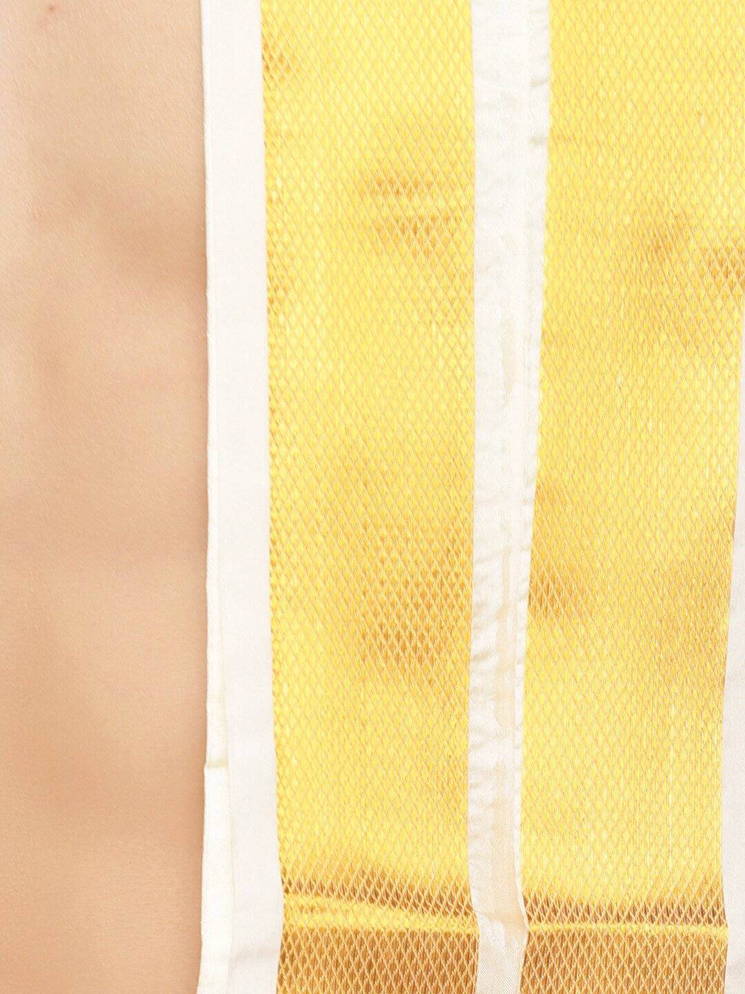 Sethukrishna Cream-Coloured Solid Dhoti For Men