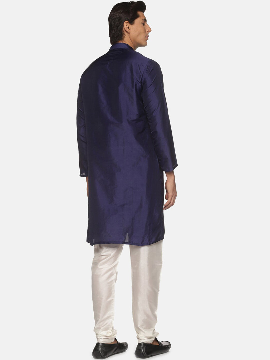 Sethukrishna Mens Navy Blue Kurta with Pyjamas