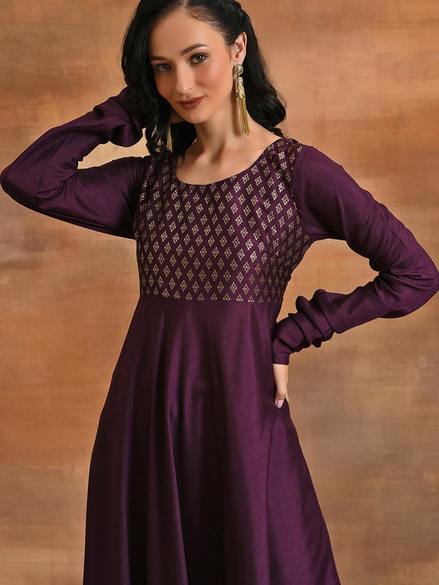 Aks Ethnic Motifs Printed Anarkali Kurta