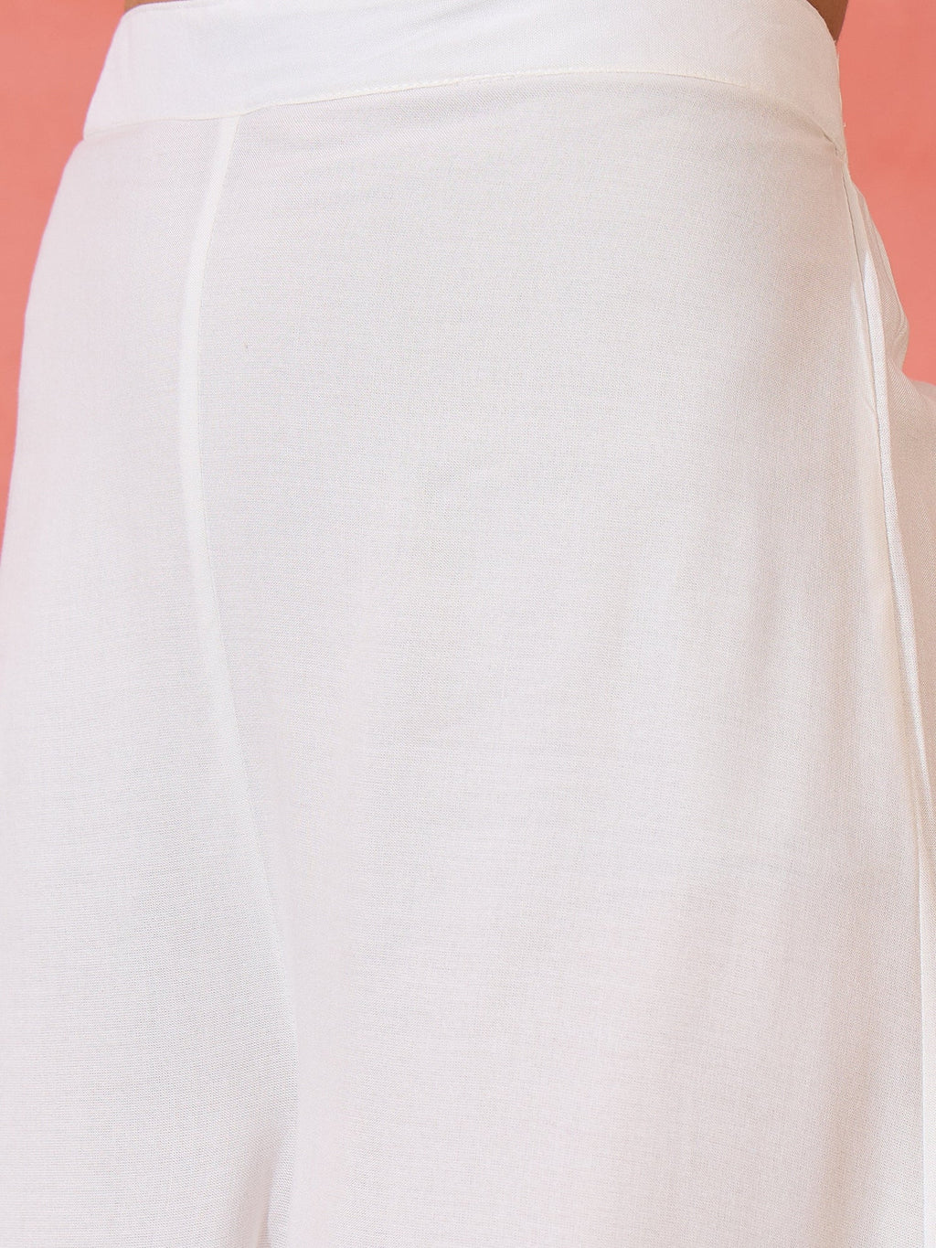 InWeave White Strappy Kurta Set Pink Patola Dupatta