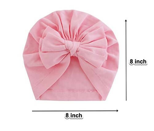 Aashiya Trades Cotton Turban Kont Bow Caps for Babies