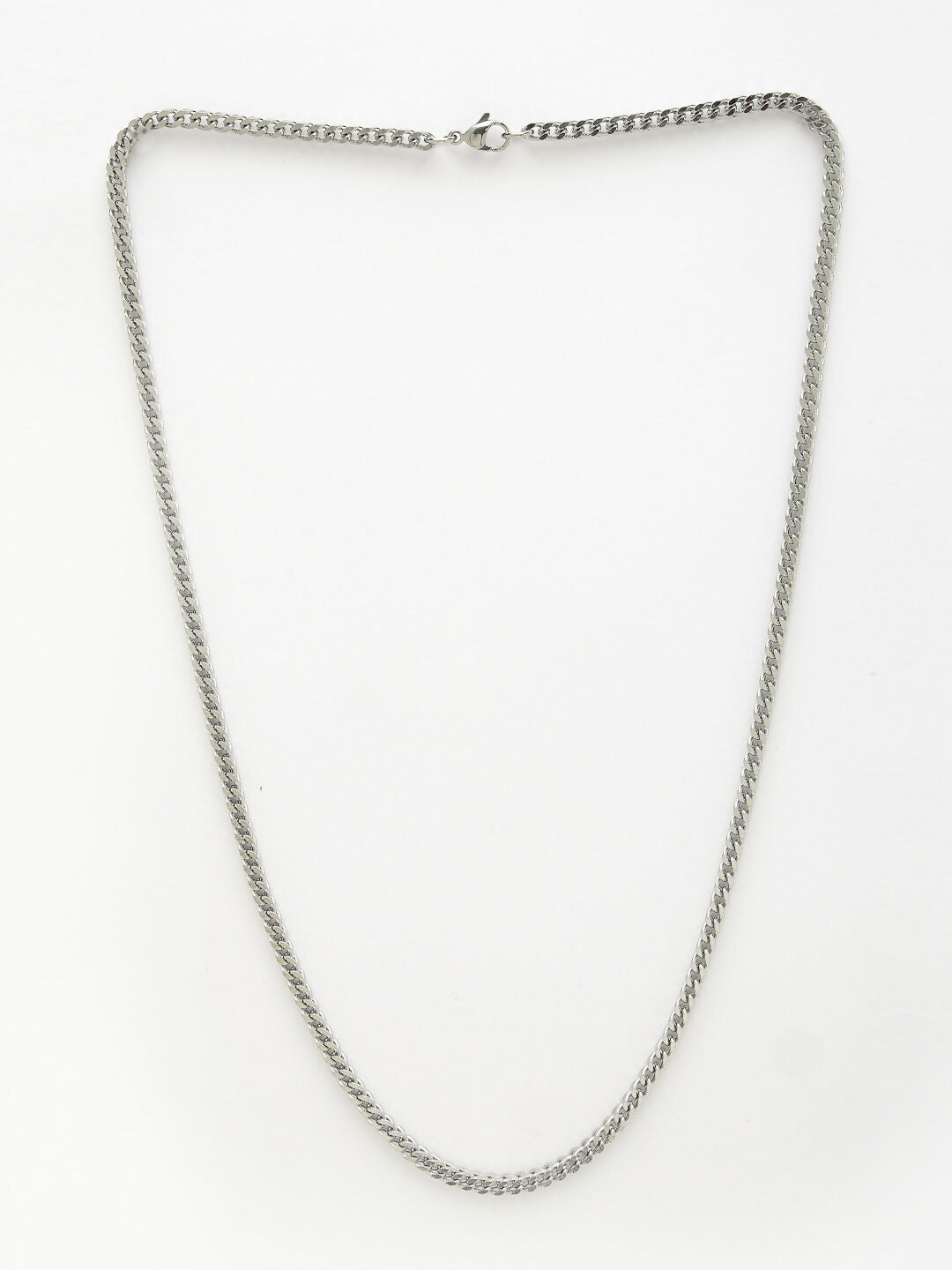 NVR Men's Silver-Plated Stainless Steel Chain