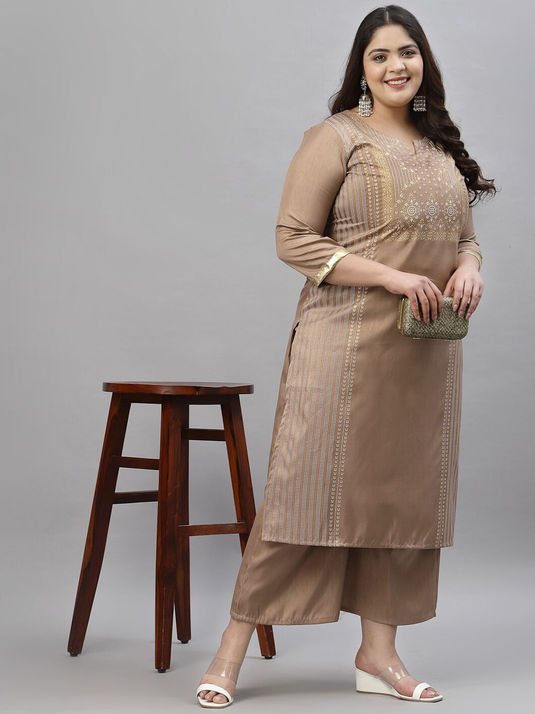 Sztori Ethnic Motifs Printed Regular Kurta with Palazzos