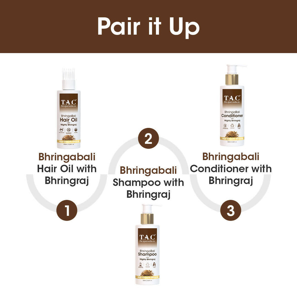 TAC - The Ayurveda Co. Bhringabali Hair Cleanser (Shampoo) for Hairfall Contrl, Anti Dandruff
