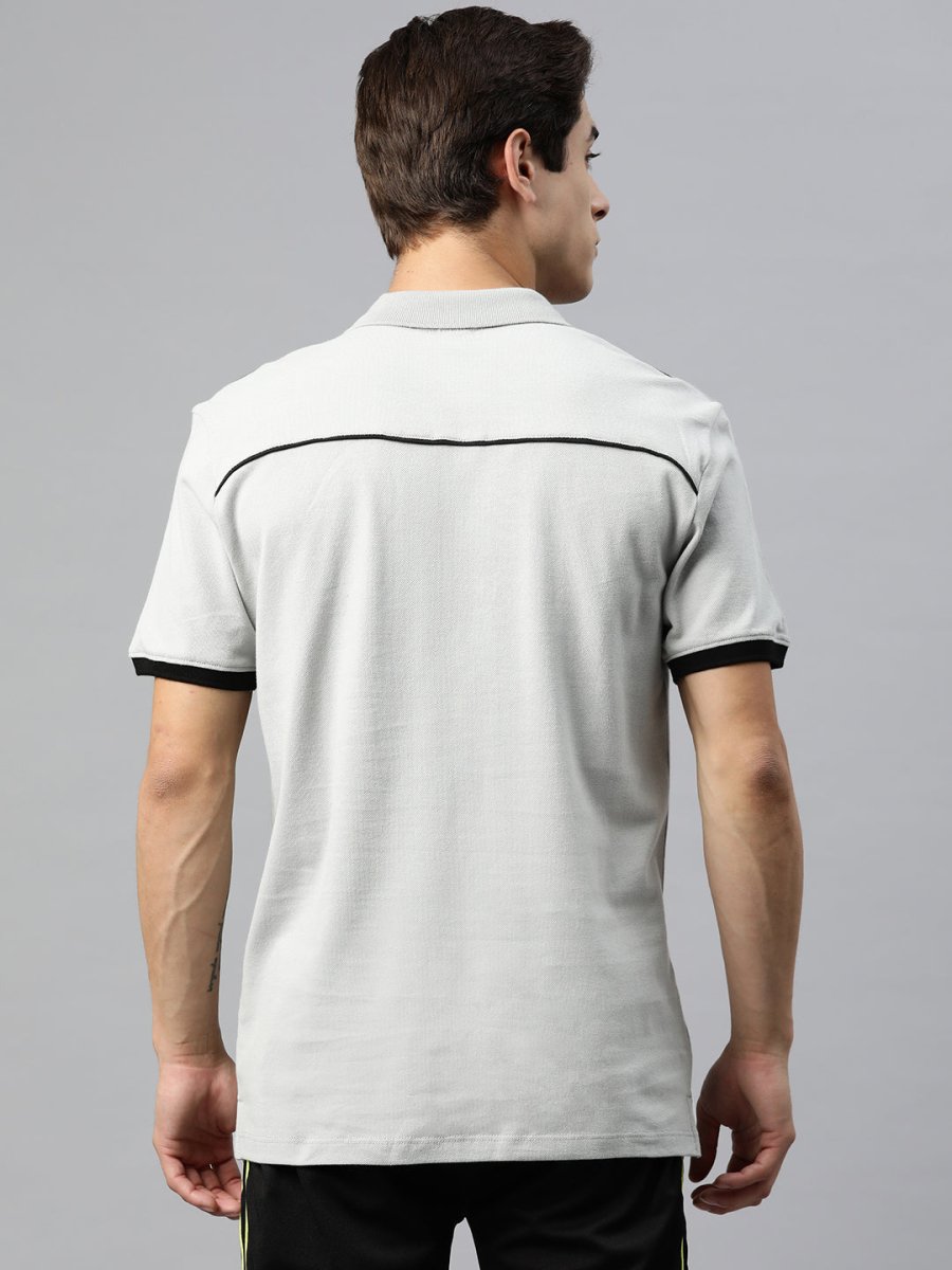 Alcis Men Brand Logo Embroidered Polo Collar Sports T-shirt