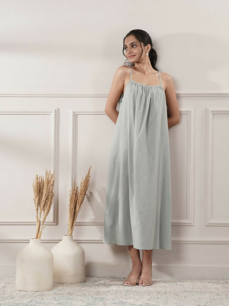 Joban Fashion Women's Grey Midi Dress