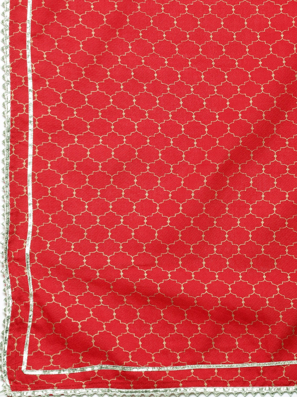 HERE&NOW Floral Yoke Design Regular Thread Work Kurta with Trousers & With Dupatta
