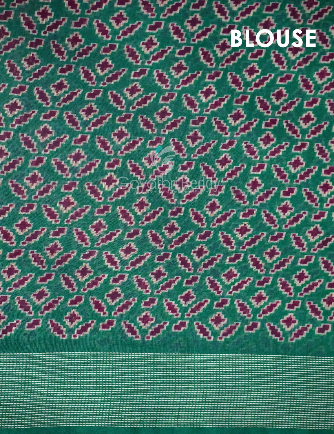 Combination Of Jamuni Colour With Patola Print Semi Chanderi Saree With Contrast Blouse By Gayathri Reddy Designer Studio