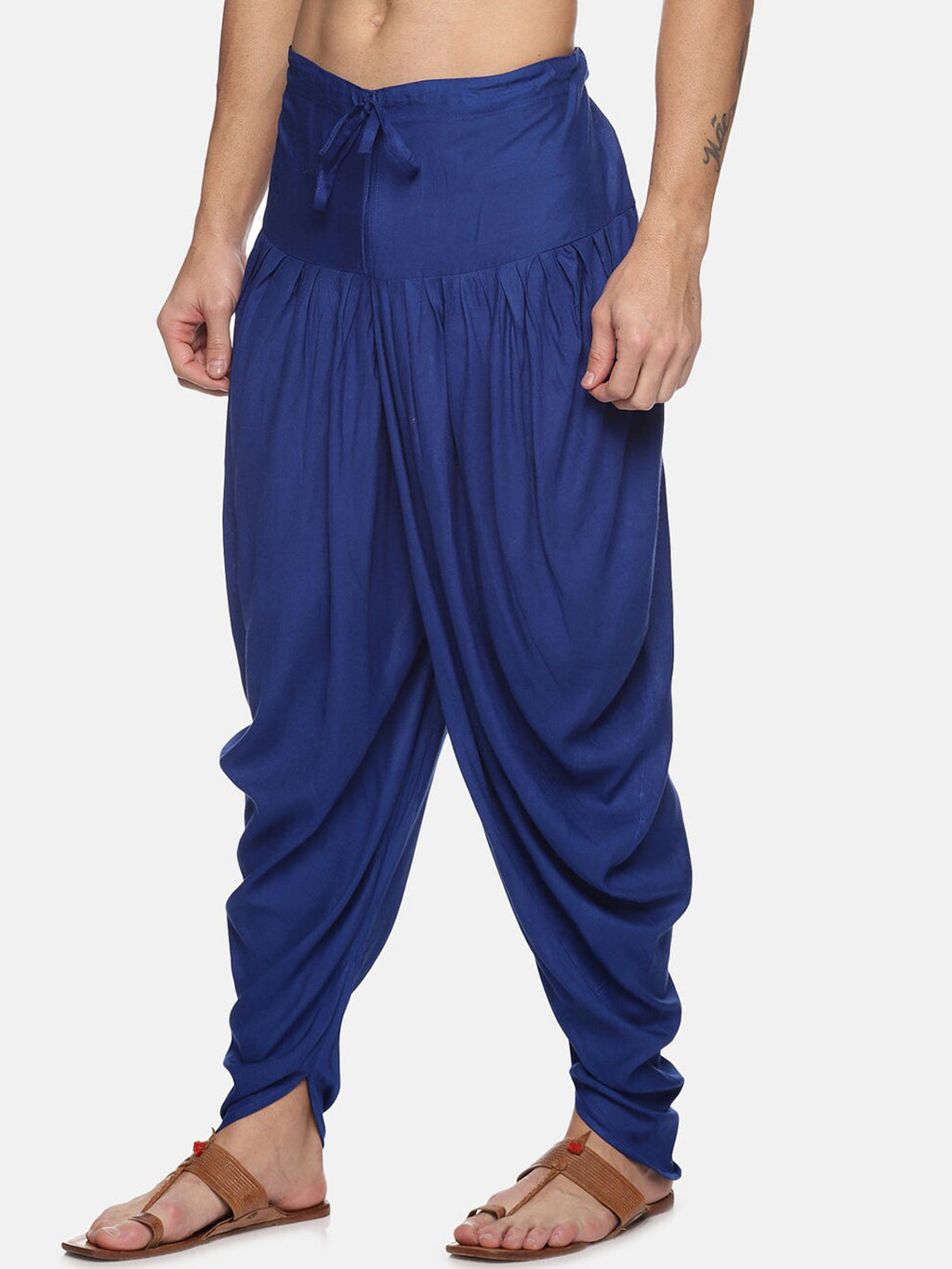 Sethukrishna Men Navy Blue Solid Dhoti Pant