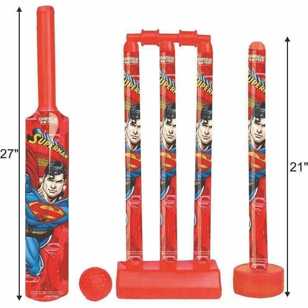 Cricket Set with 1 Plastic Bat & Ball, 4 Wickets, Base and Ball Cricket Kit