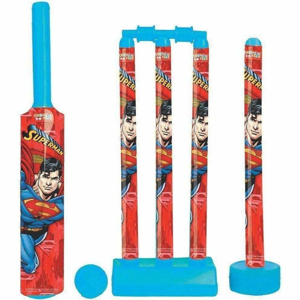 Cricket Set with 1 Plastic Bat & Ball, 4 Wickets, Base and Ball Cricket Kit