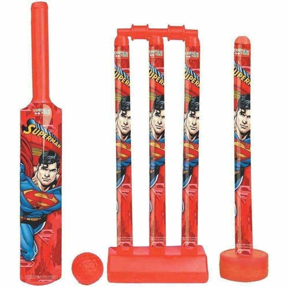 Cricket Set with 1 Plastic Bat & Ball, 4 Wickets, Base and Ball Cricket Kit