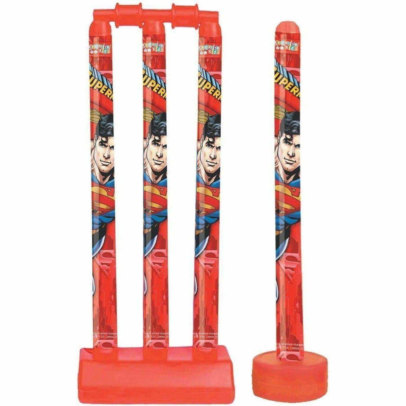 Cricket Set with 1 Plastic Bat & Ball, 4 Wickets, Base and Ball Cricket Kit