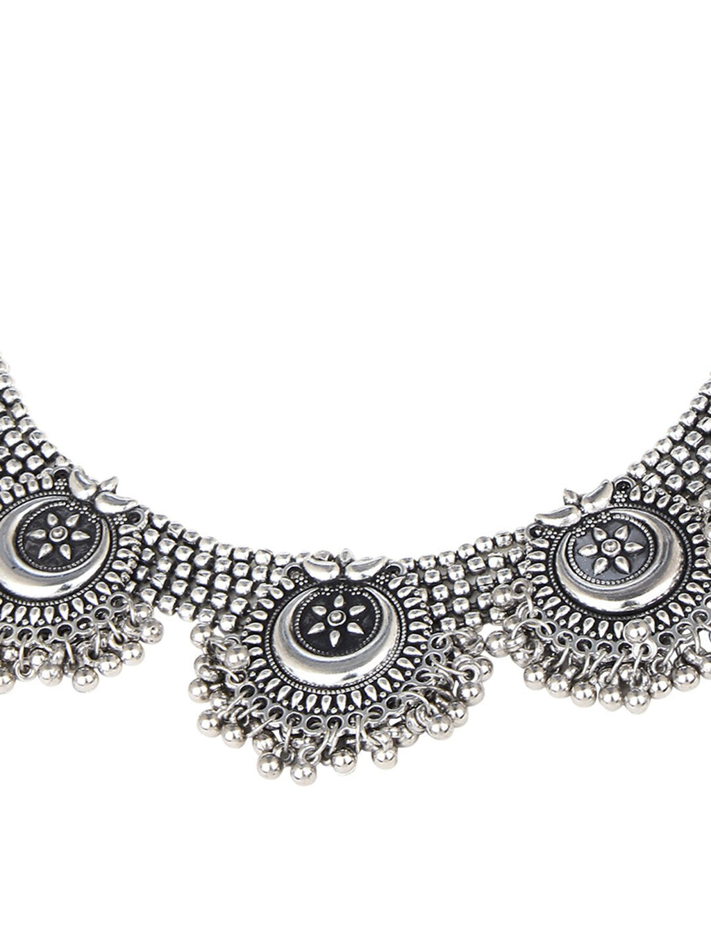Cardinal Silver Oxidized Jewellery Set