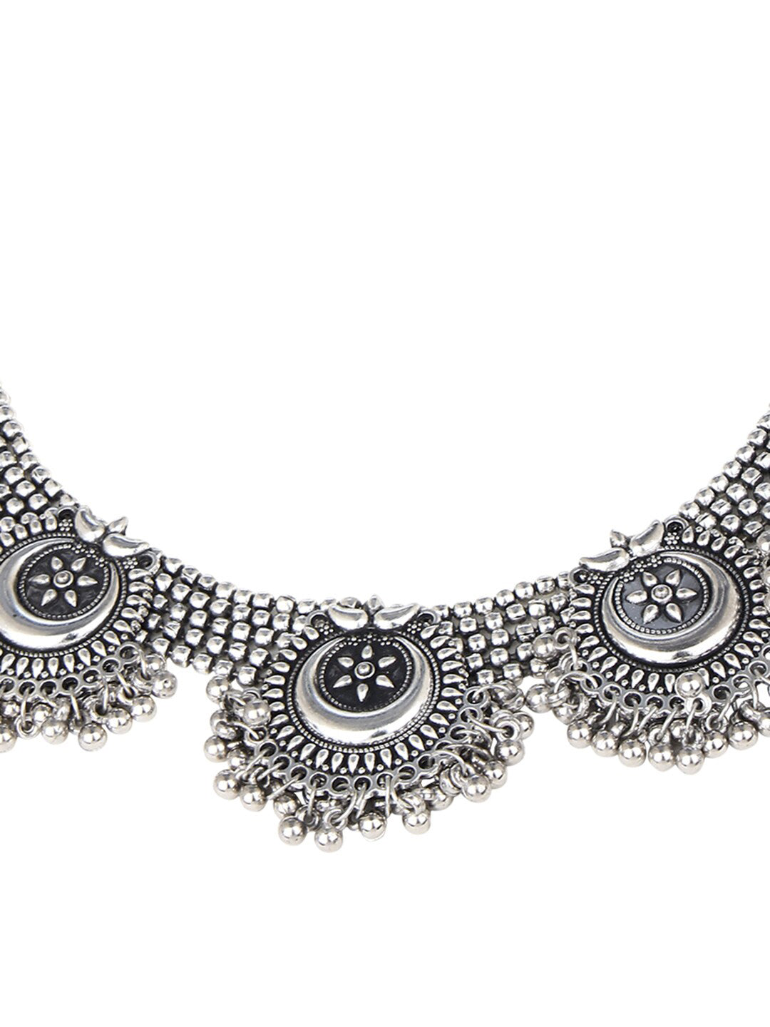 Cardinal Silver Oxidized Jewellery Set