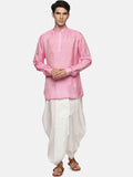 Sethukrishna Mens Pink Kurta with Dhoti Pants