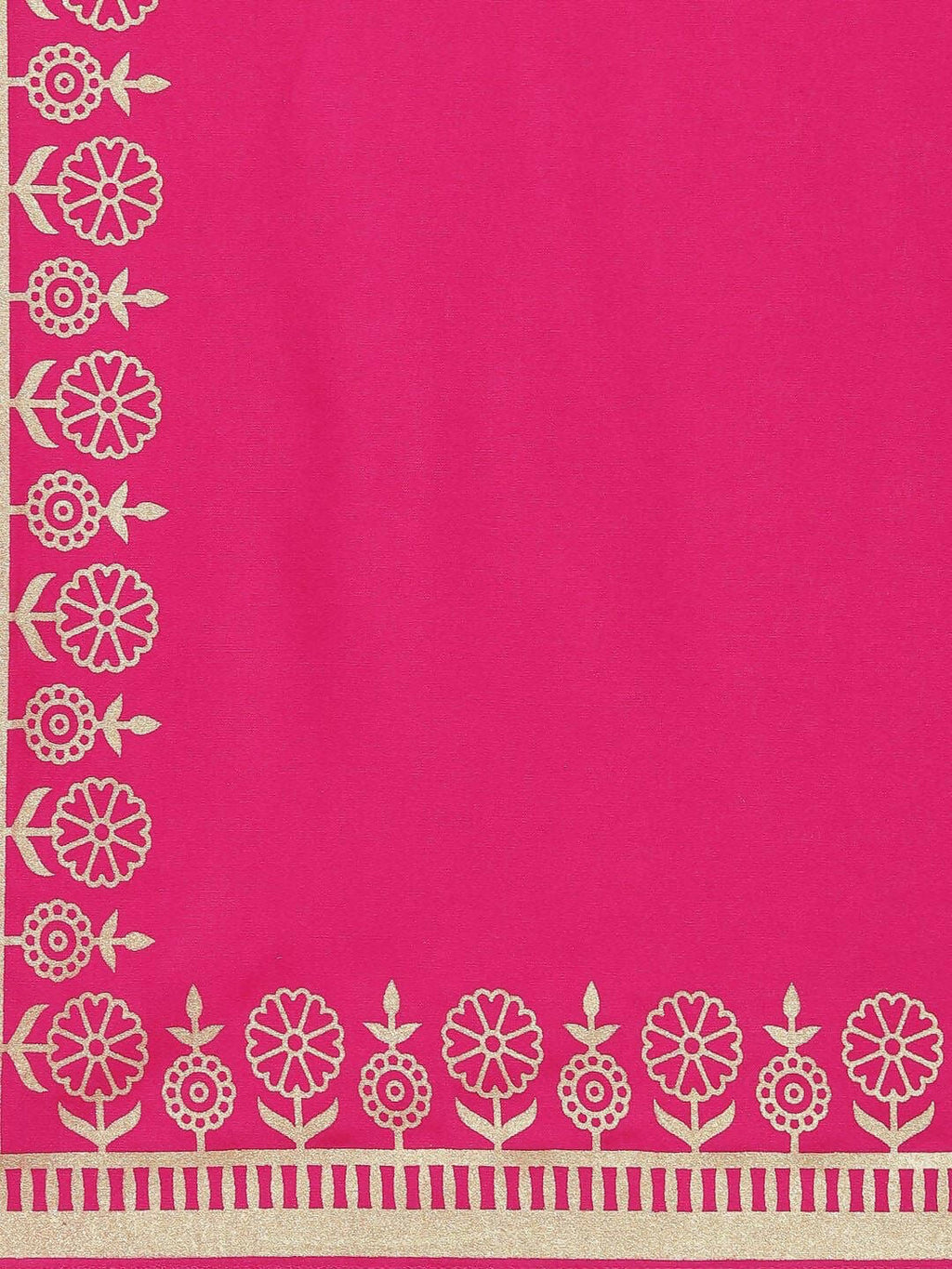Vamika Foil Print Cotton Pink Party Wear/Casual Wear Kurta Set/Suit