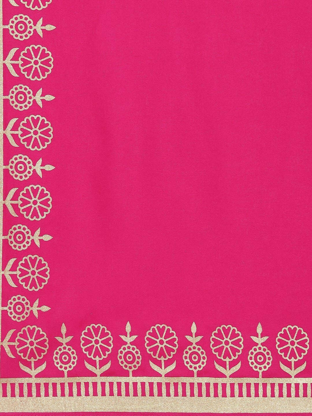 Vamika Foil Print Cotton Pink Party Wear/Casual Wear Kurta Set/Suit