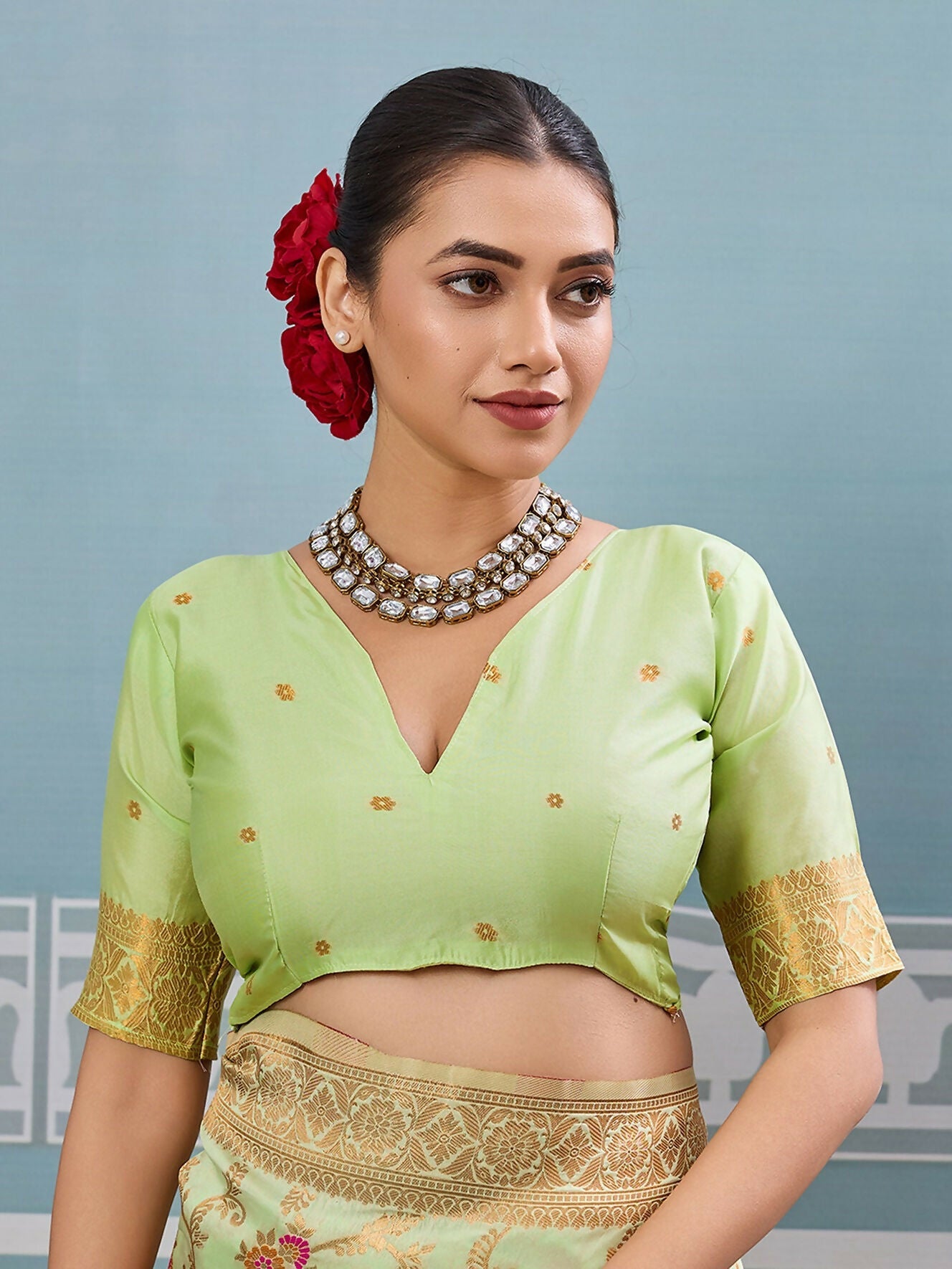 Shree Shyam Fashion Sea Green Silk Saree