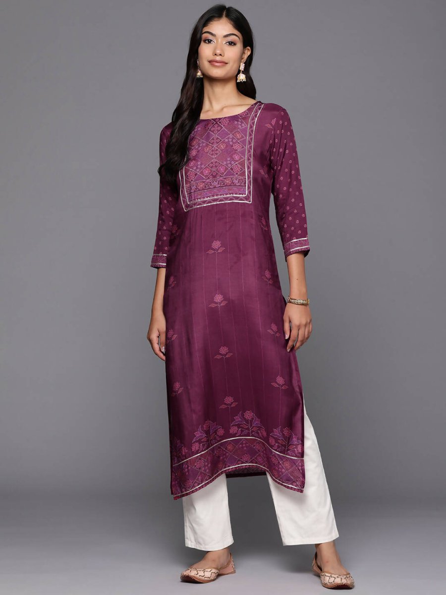 Ahalyaa Women's Traditional wear Kurta - Purple