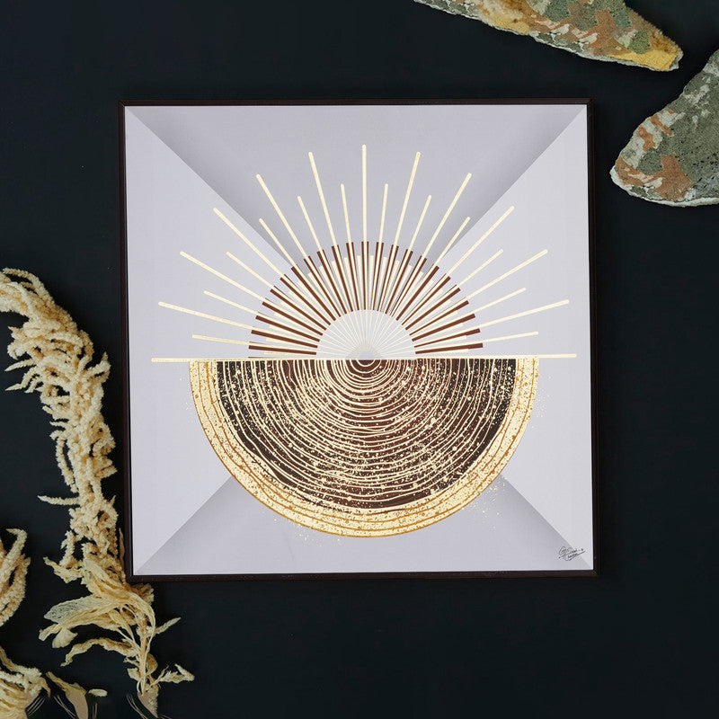 Tehzeeb Creations Golden Embossed Wall Painting