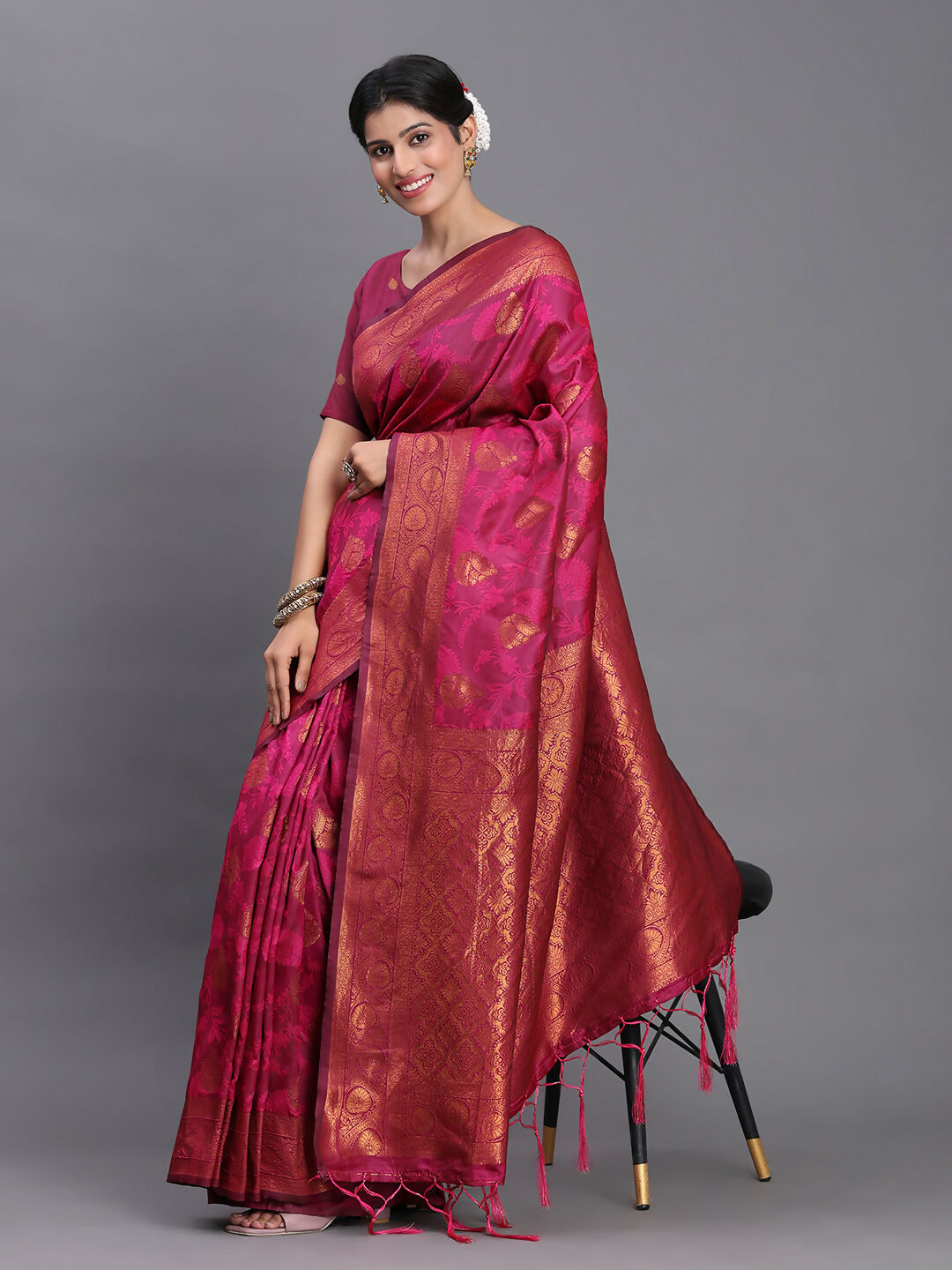 Shree Shyam Fashion Silk Pink Saree