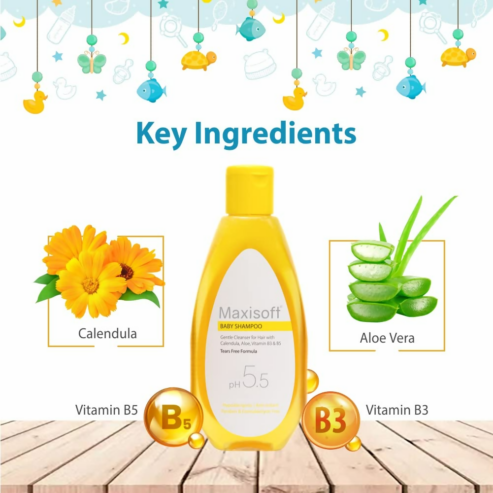 Maxisoft Baby Shampoo Pure & Gentle Tears Free Formula pH 5.5