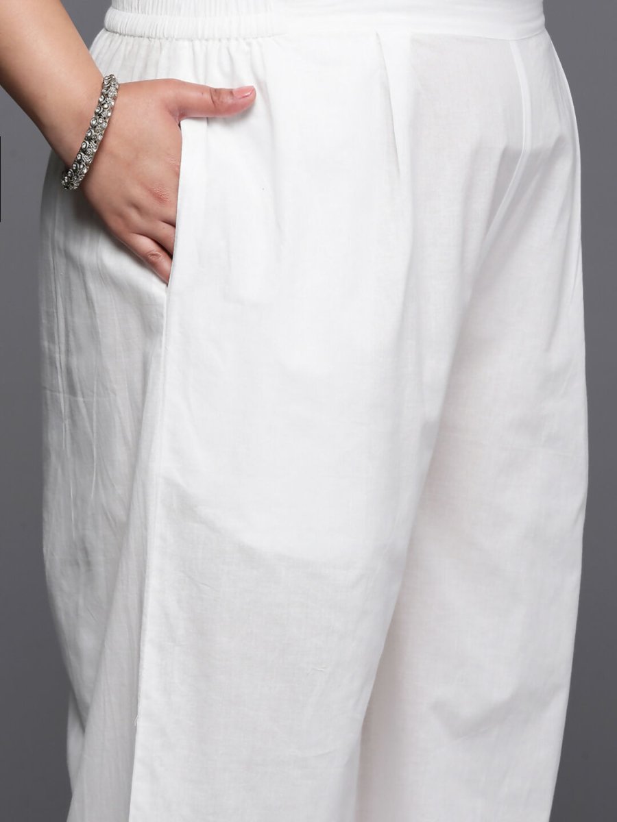 Ahalyaa Women's Traditional wear Kurta Set - White
