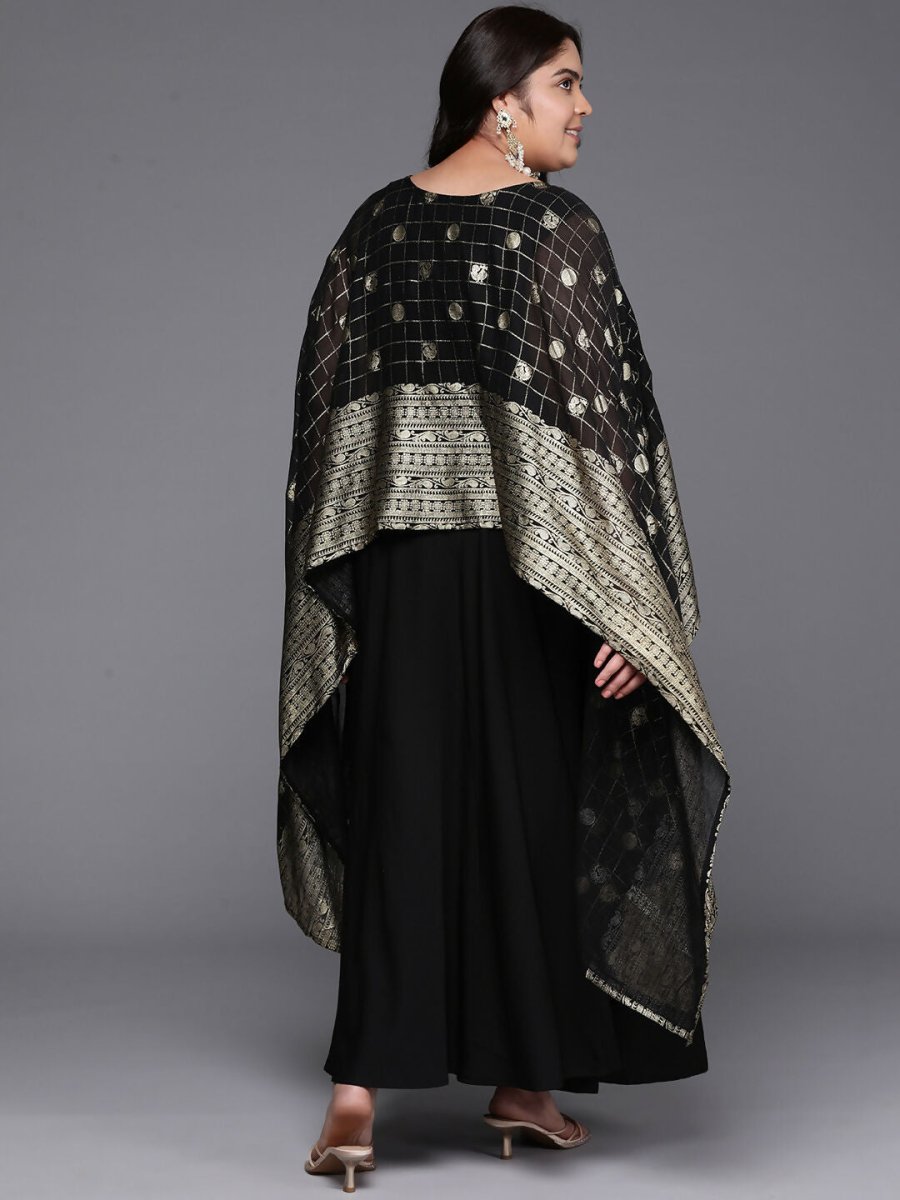Ahalyaa Women's Traditional wear Ethnic Dress - Black