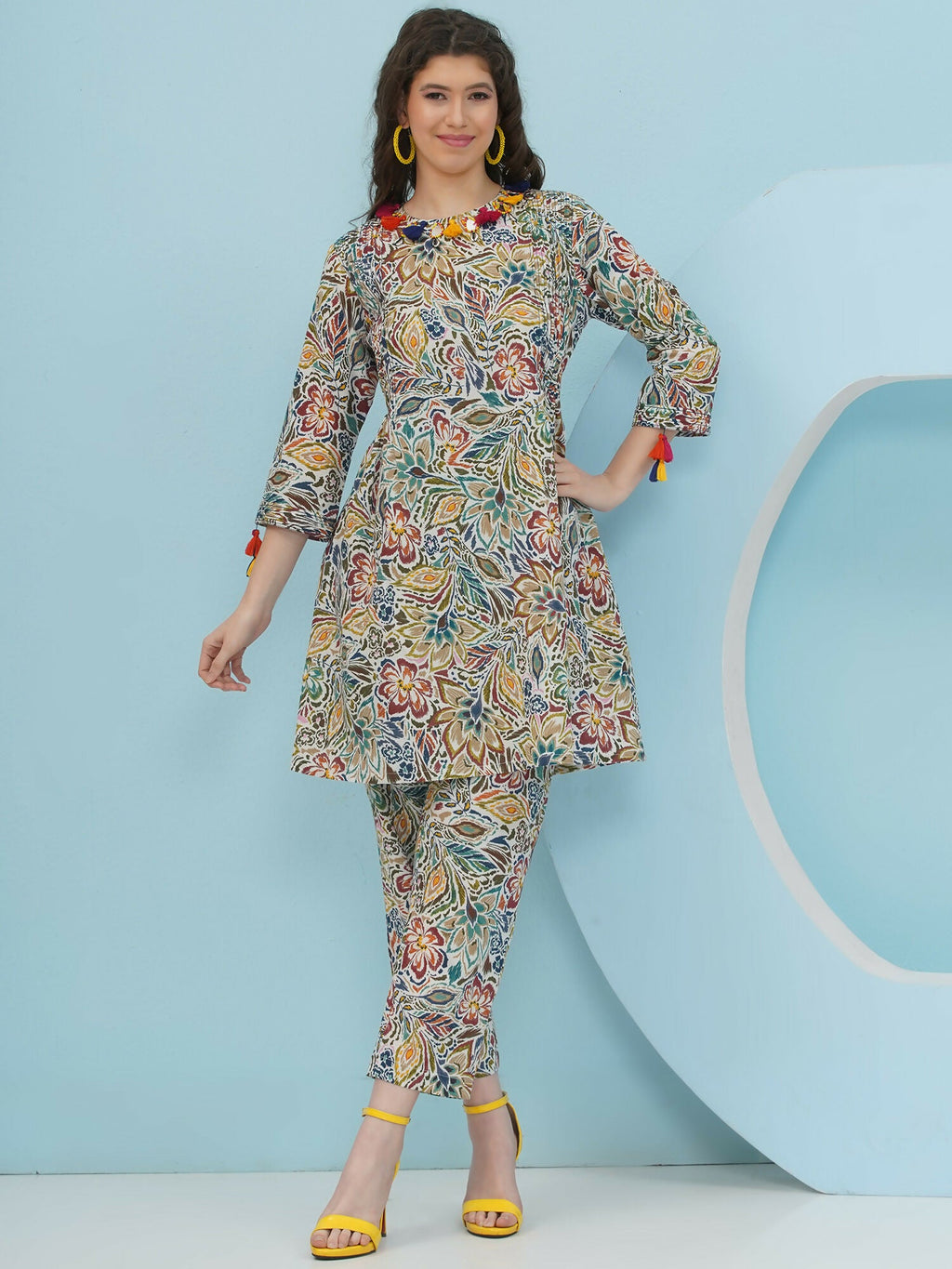 Joban Fashion Floral Co Ord Set - Multi Color