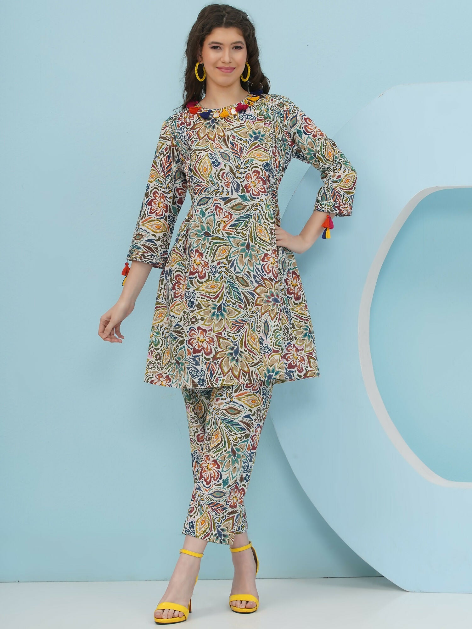 Joban Fashion Floral Co Ord Set - Multi Color