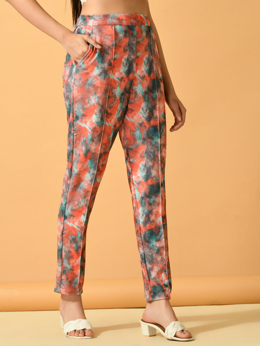 Myshka Women's Multi Slim Fit Party Trouser