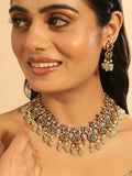 Nuyug 18K Gold Plated Divine Gold Tone Beaded Necklace Set