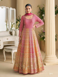 Anaita Peach Georgette Readymade Anarkali Suit with Embroidery Zarkan Work