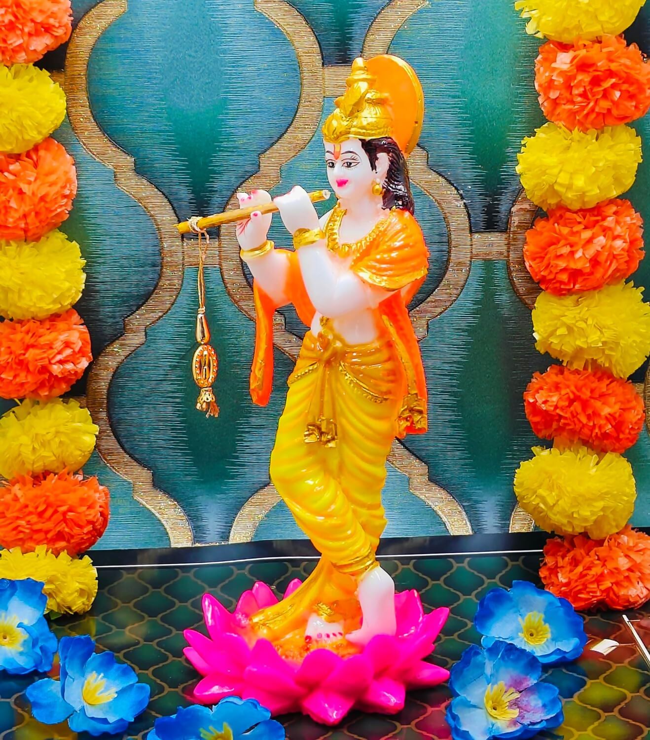 SN Handicrafts Standing Krishna Statue Idol