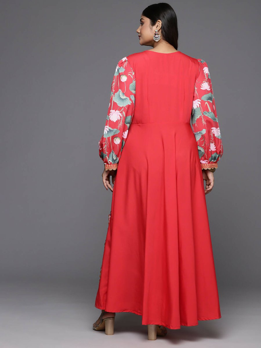Ahalyaa Women's Traditional wear Ethnic Dress - Red