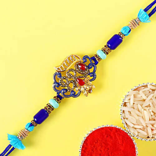 Traditional American Diamond Rakhi