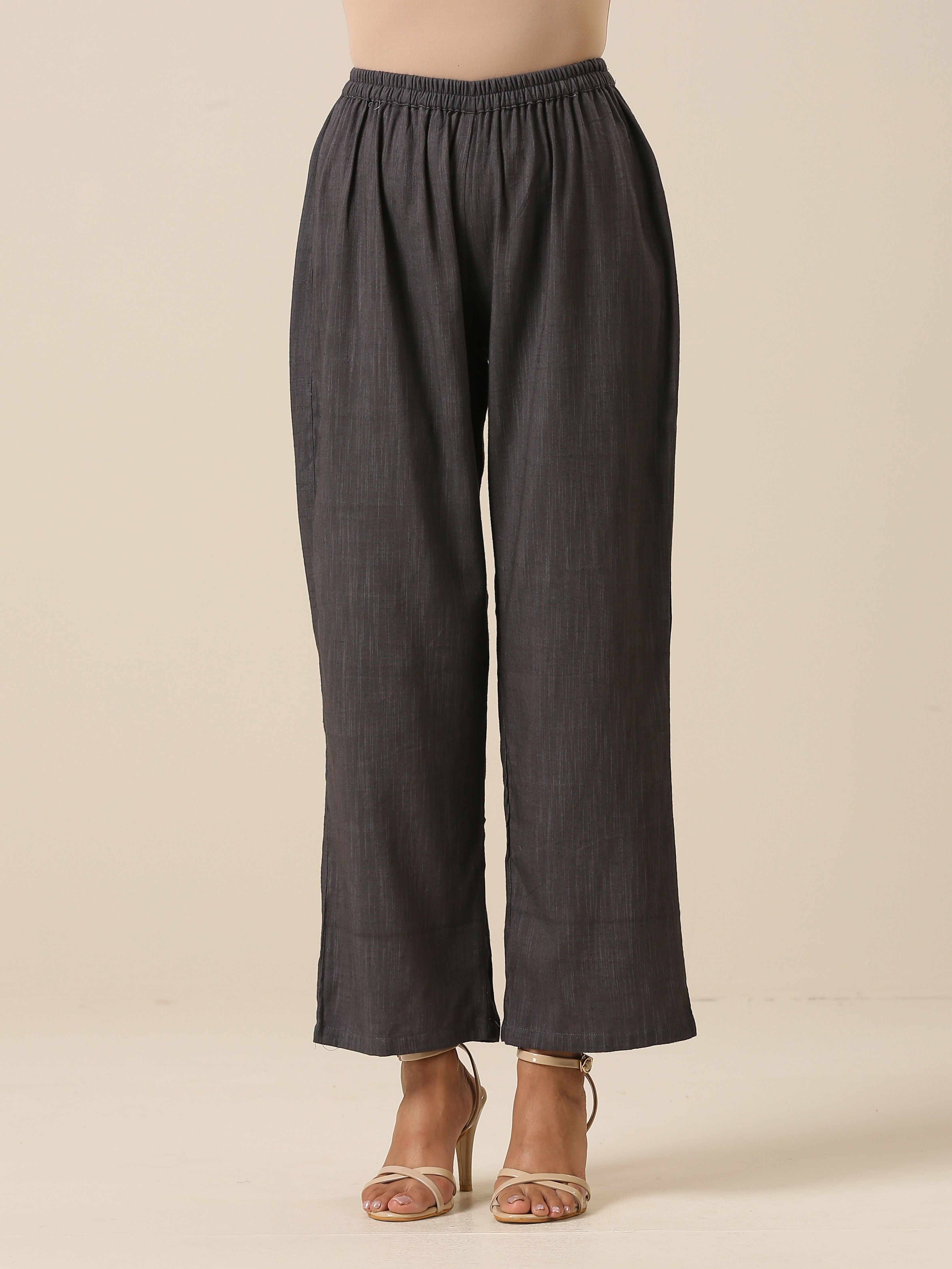 trueBrowns Slate Grey Slub Texture Collar Short Co-Ord Set