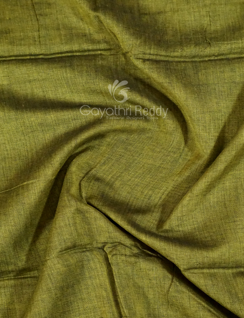 Kalanetha Green Leaf Coloured Pure Narayanpet Cotton Saree By Gayathri Reddy Designer Studio