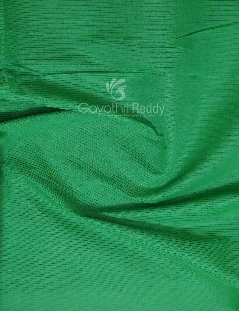 Shades of Green With Contrast Blouse Pure Mangalgiri Cotton By Gayathri Reddy Designer Studio