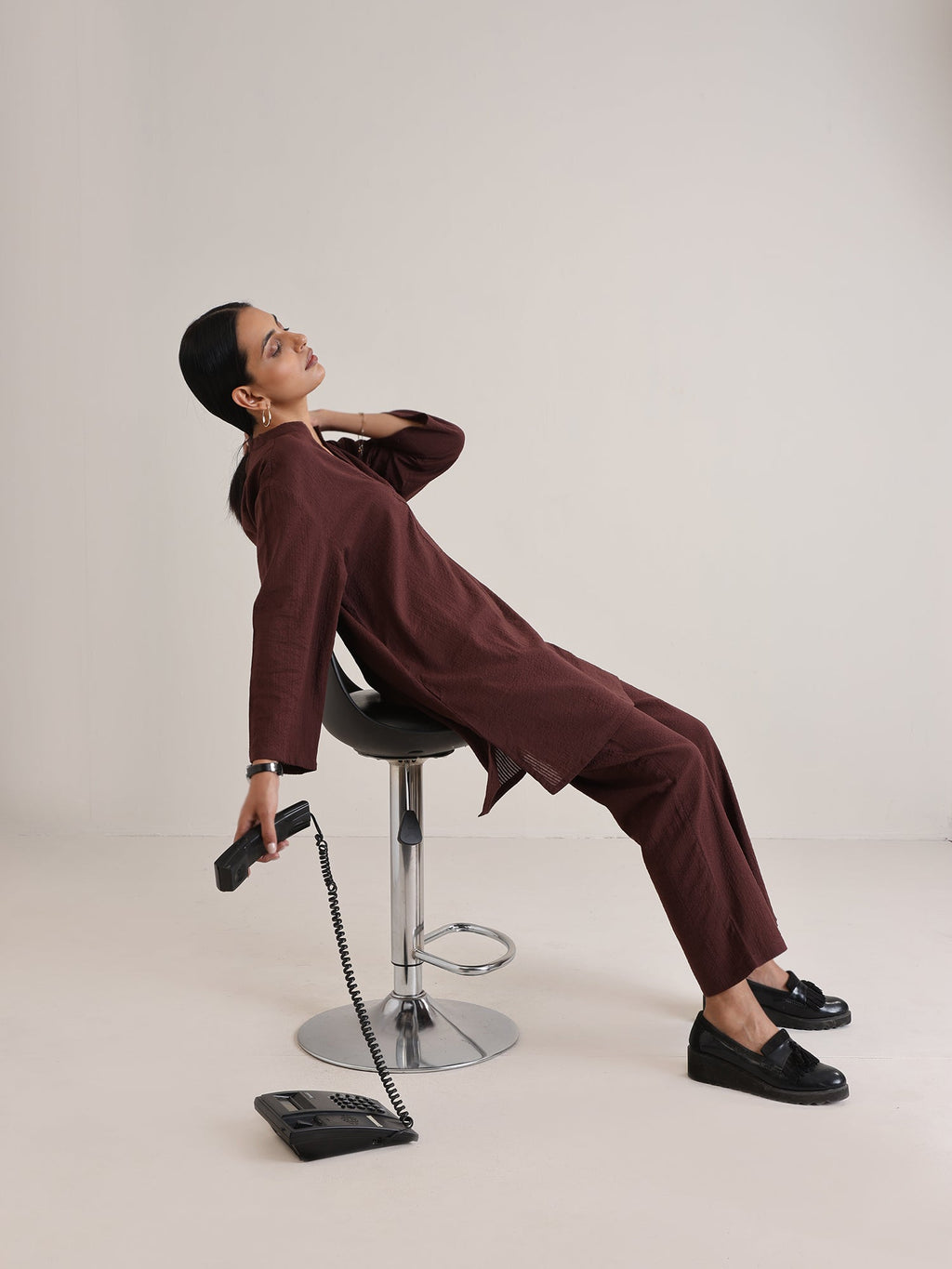trueBrowns Cola Brown Relaxed Fit Co-Ord Set