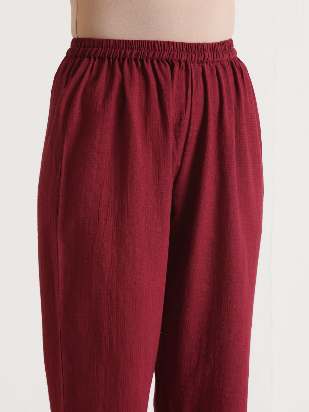 trueBrowns Maroon Angrakha Kurta Set