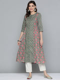 HERE&NOW Pure Cotton Ethnic Motifs Printed Kurta